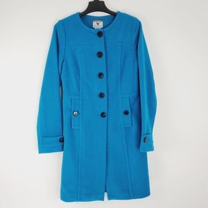 Worthington Blue Over Knee Long Coat NWT Womans Small NWT